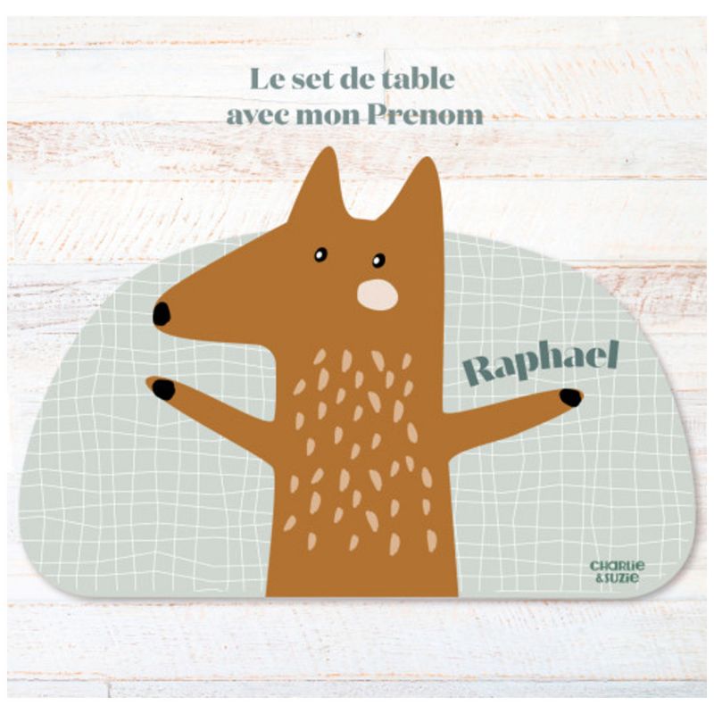 Set de table Renard Edgar personnalisable Charlie et Suzie Ambiance 1