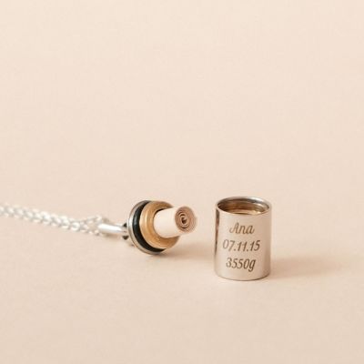 Collier Mon Petit Secret enfant personnalisable (argent rhodié) Mon Petit Poids