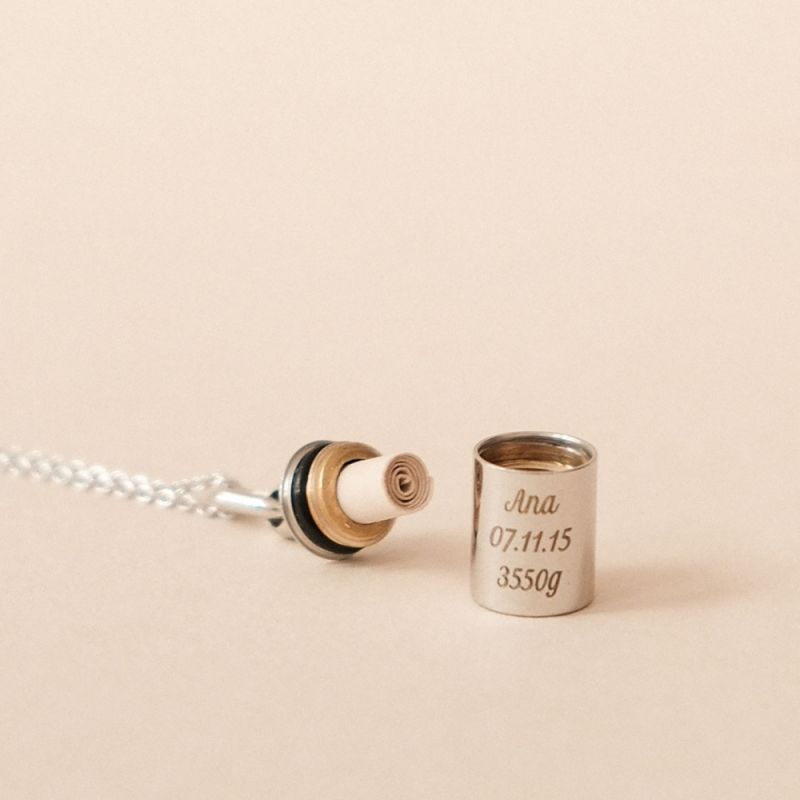 Collier Mon Petit Secret enfant personnalisable (argent rhodié) Mon Petit Poids Produit 1