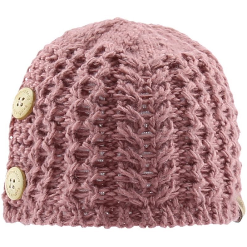 Bonnet en tricot avec boutons vieux rose (0-6 mois) Bedford Road