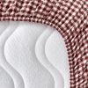 Drap housse percale de coton Vichy Sienne (70 x 140 cm) Kadolis Produit 3