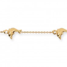 Bracelet bébé dauphins (or jaune 750°)  par Berceau magique bijoux