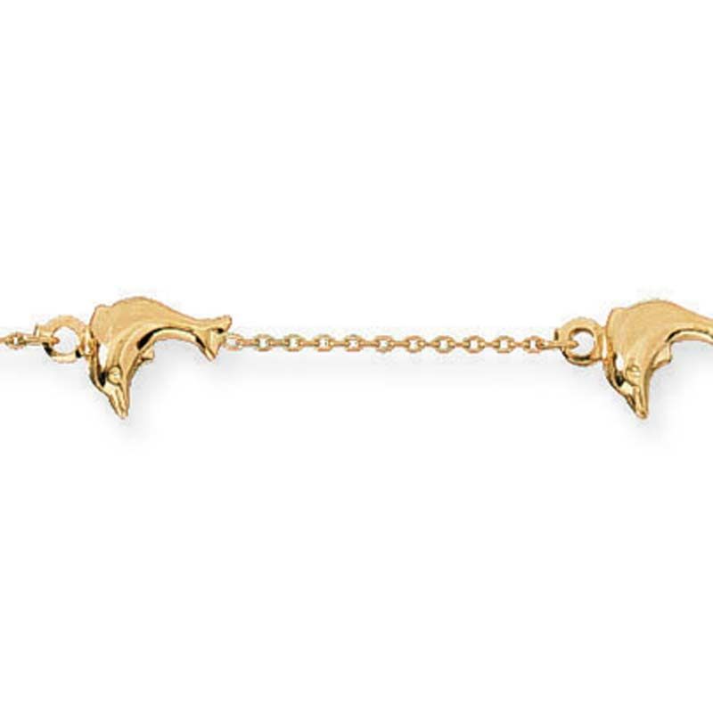 Bracelet bébé dauphins (or jaune 750°) Berceau magique bijoux