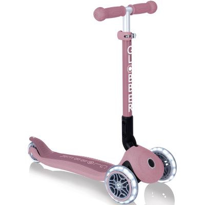 Trottinette Junior Foldable Ecologic Lights Framboise - Reconditionné  par Globber