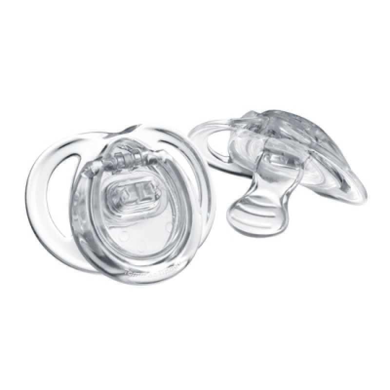 Lot de 2 sucettes anatomiques rose pure Closer to Nature (0-3 mois)  Tommee Tippee