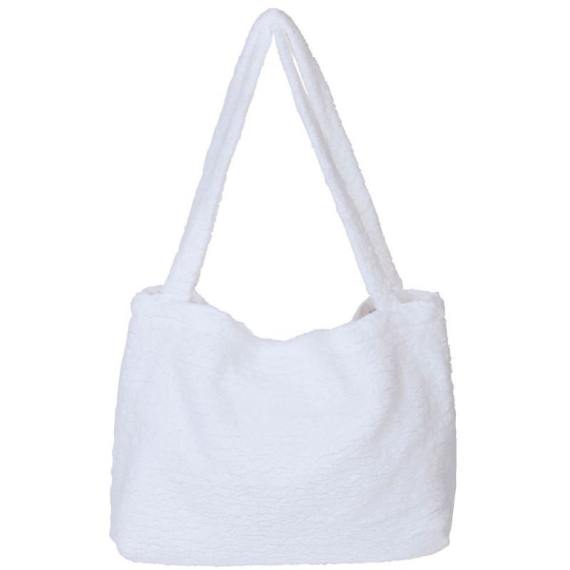 Sac à anses Mom bag Fourrure blanche Cerise BB & Co