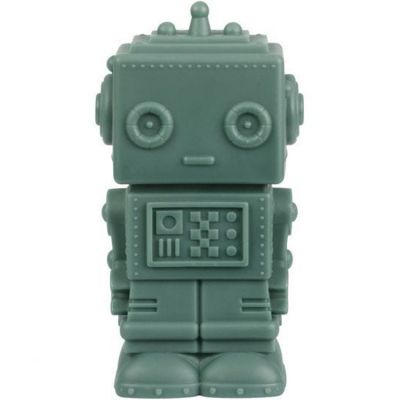 Tirelire Robot vert sauge foncÃ© (15 cm)