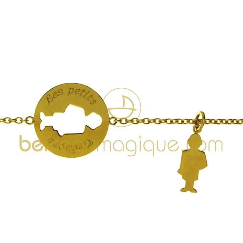 Gourmette petit trésor garçon ajouré (or jaune 750°) Maison Augis