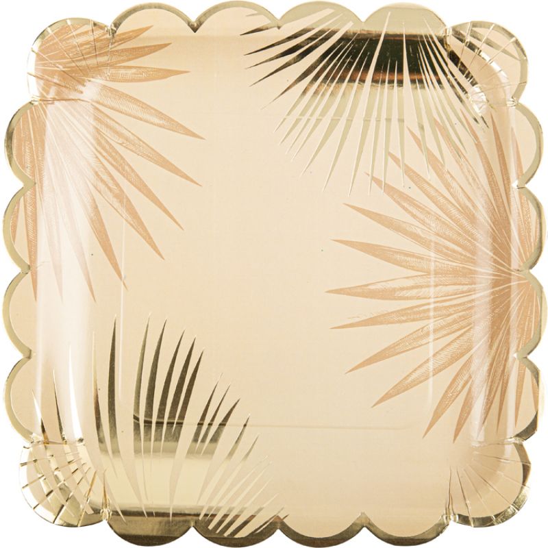 Lot de 8 assiettes en carton Exotique Mood Arty Fêtes Factory