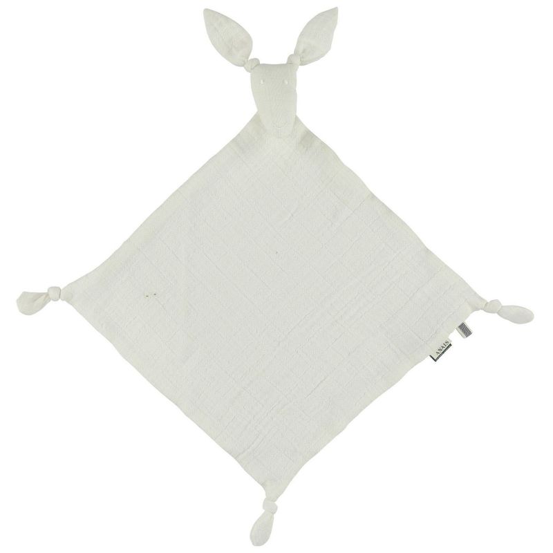 Doudou plat en mousseline kangourou Bliss White Trixie