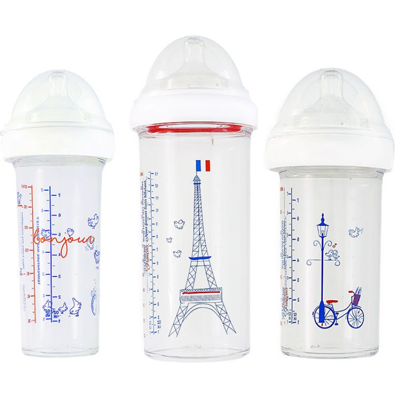 Lot de 3 biberons anti colique gigognes (360 ml et 210 ml) Le Biberon Français
