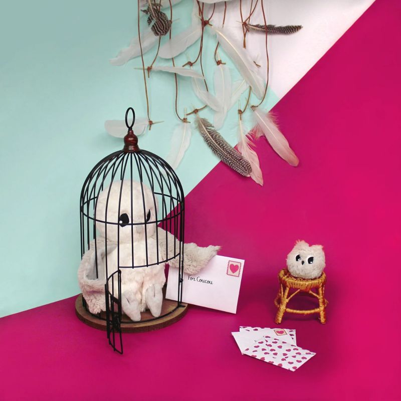Peluche Coucou maman et bébé Les Ptipotos (24 cm) Les Déglingos Ambiance 2