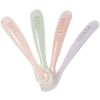 Lot de 4 cuillères silicone 1er âge Set Barbe à papa Guimauve Vert de gris Lila Béaba Produit 1
