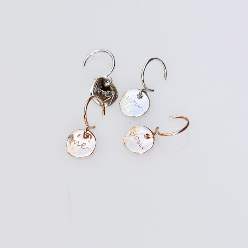 Boucles d’oreilles Me and You (argent 925° ou argent plaqué or rose) BeA legami preziosi