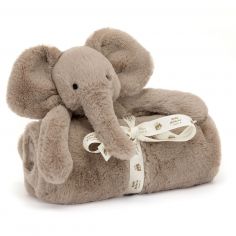 Couverture bébé Smudge Eléphant (70 cm) - Jellycat