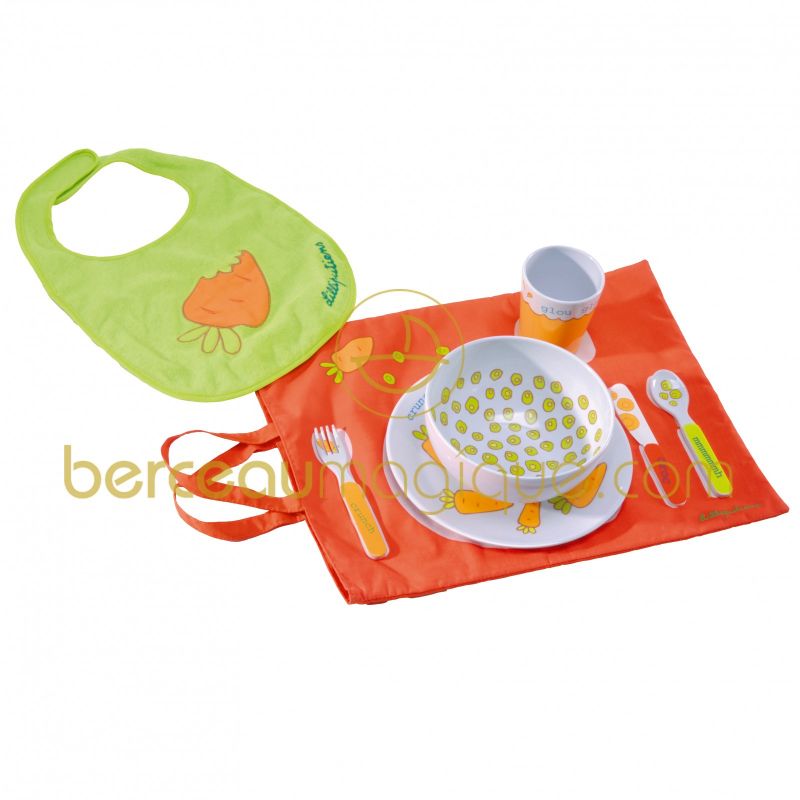 Set repas petit lapin mange tout seul Lilliputiens
