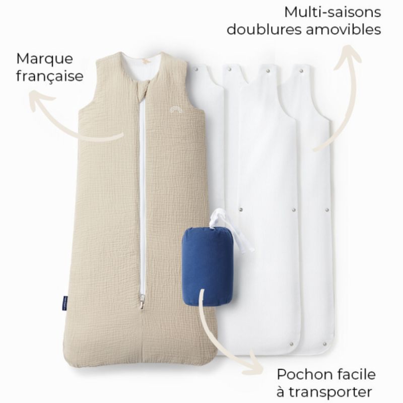 Gigoteuse réversible 4 saisons beige 6-18 mois Les petites billes Produit 3