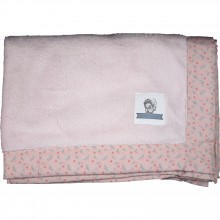 Couverture bébé en tissu doudou Starfly rose poudré (75 x 100 cm)  par Les Petits Vintage