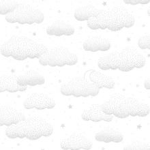 Papier peint intissé Stardust nuages gris (10 m)  par Lilipinso