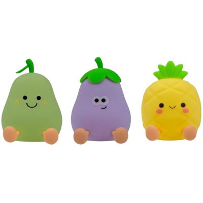 Lot de 3 veilleuses rechargeables Fruit Team