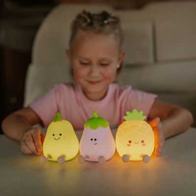 Lot de 3 veilleuses rechargeables Fruit Team