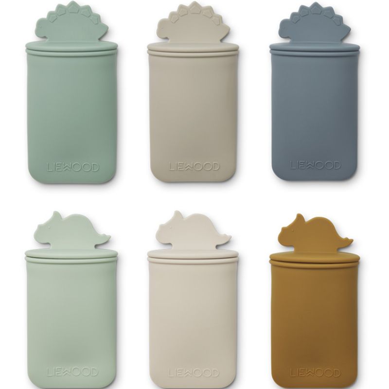Lot de 6 moules à glace Malik Dino dusty mint multi mix Liewood