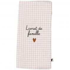 Protège livret de famille Gaze Petits Carreaux (personnalisable) - Atelier Wagram