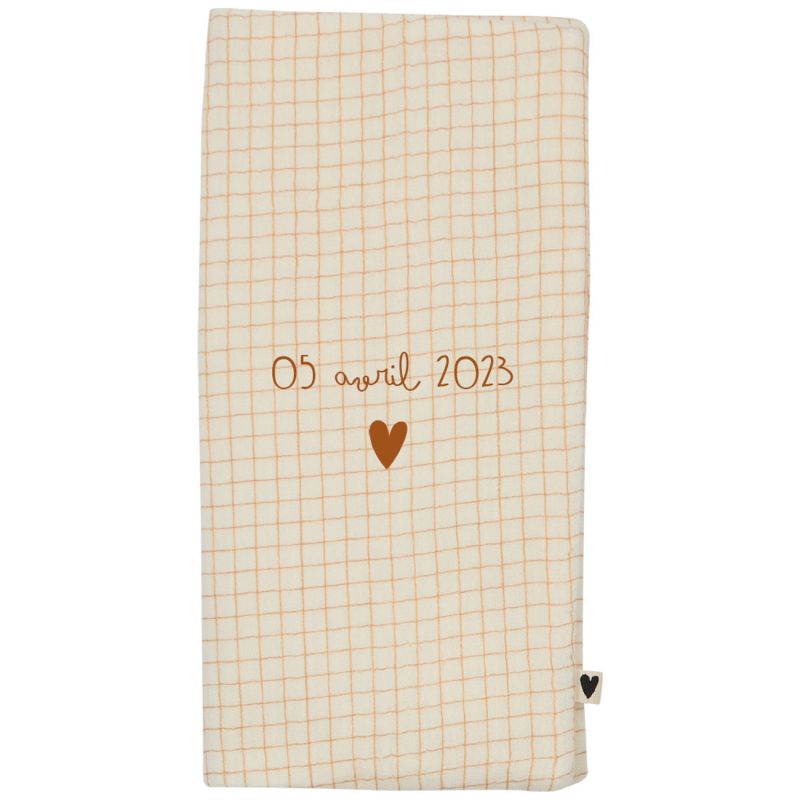 Protège livret de famille Gaze Petits Carreaux (personnalisable) Atelier Wagram Produit 5