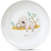 Assiette en porcelaine Koala sieste (personnalisable)