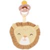 Doudou attache-sucette en gaze de coton Lion Safari Friends Little Dutch Produit 2