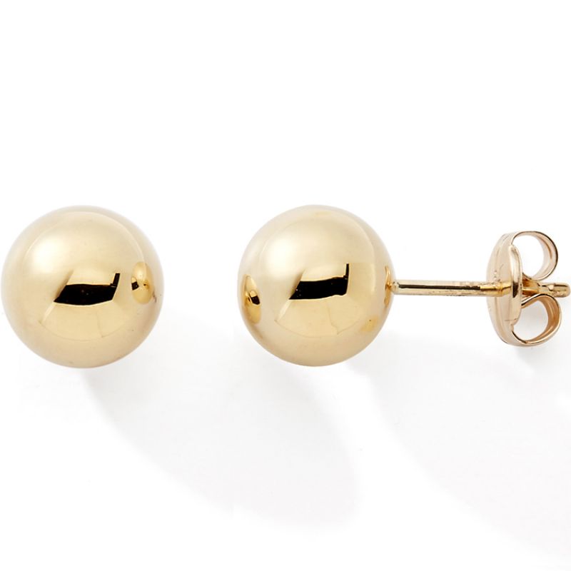 Boucles d'oreilles boule 5 mm (or jaune 375°) Baby bijoux