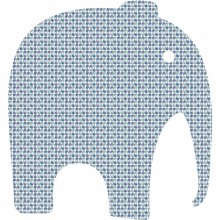 Sticker éléphant bleu  par AFKliving