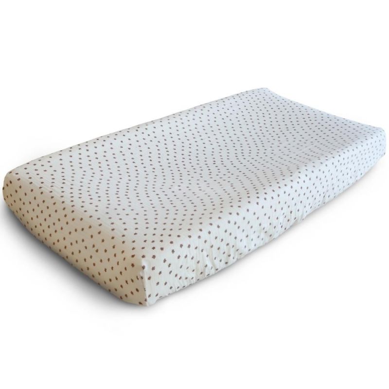 Housse de matelas à langer en coton bio Bloom (72 x 48 cm) Mushie
