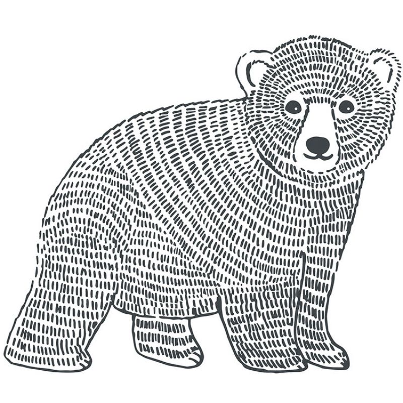 Grand sticker ours (47 x 40 cm) Lilipinso