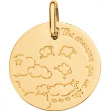 Médaille Tout commence par un rêve 16 mm (or jaune 750°)   par Maison Augis