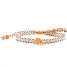 Bracelet cordon escargot orange You & Me (or jaune 375°)  par leBebé