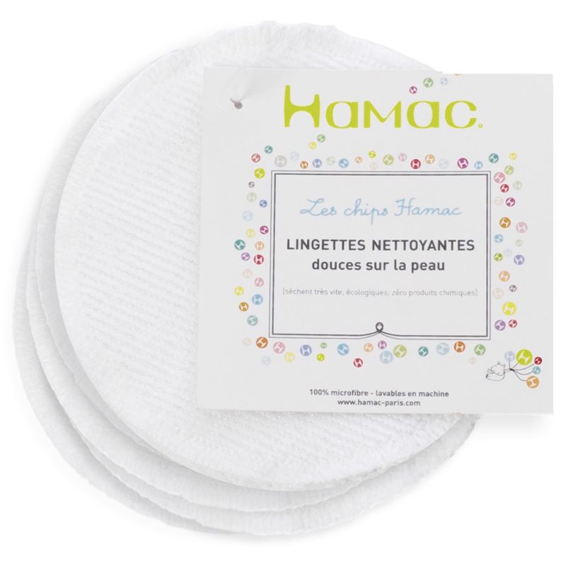 Lot de 5 lingettes lavables Petites chips (Diamètre : 11 cm) Hamac Paris