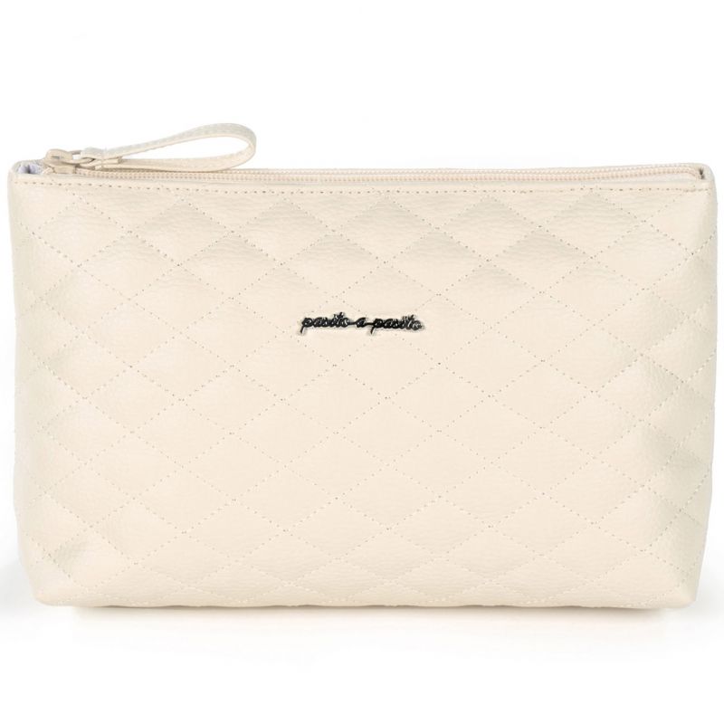 Trousse de toilette Ines matelassé beige Pasito a pasito