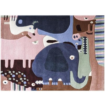 Tapis puzzle animaux safari 2 (120 x 140 cm) AFKliving