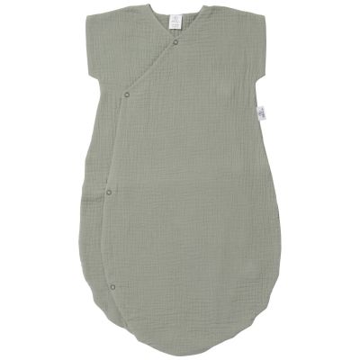 Gigoteuse d'été forme kimono double gaze vert de gris (18-36 mois)