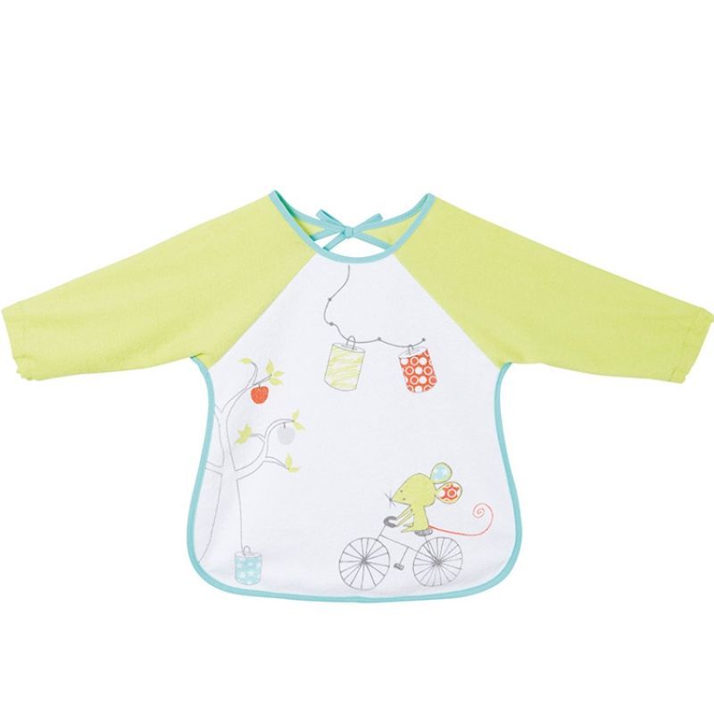 Bavoir à nouer à manches longues Petite Souris Babycalin