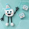 Personnage Party Pal blanc et 2 cubes lumineux  par Glo Pals