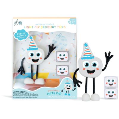 Personnage Party Pal blanc et 2 cubes lumineux  par Glo Pals