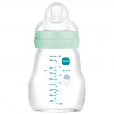 Biberon verre 170 ml Pattern fruit menthe - Tétine Débit 1