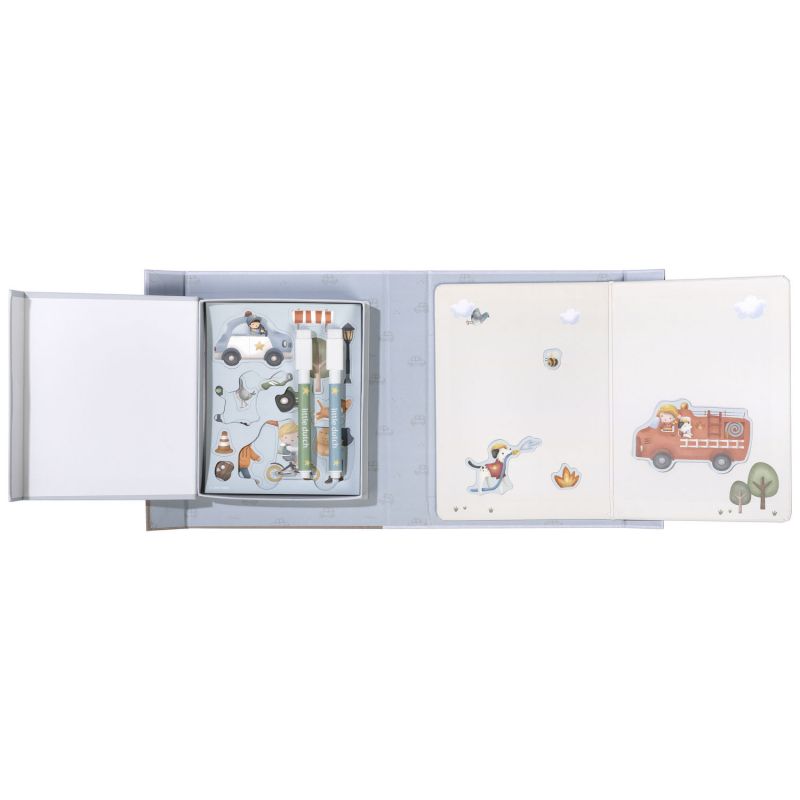 Livre de dessin magnétique Jim Véhicules Little Dutch Produit 3