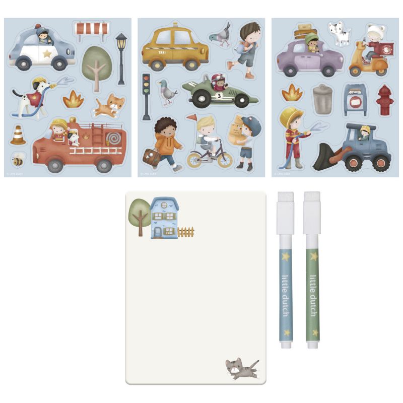 Livre de dessin magnétique Jim Véhicules Little Dutch Produit 4