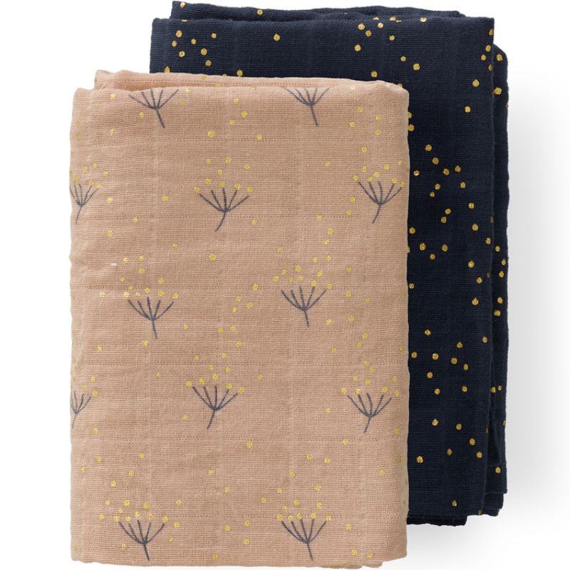 Lot de 2 langes Dandelion (70 x 60 cm) Fresk