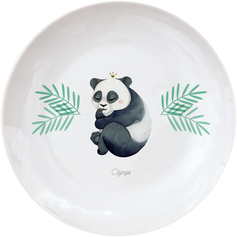 Assiette en porcelaine Panda (personnalisable) Gaëlle Duval