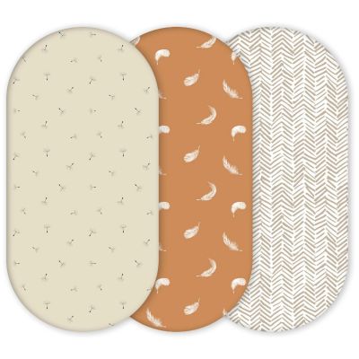 Lot de 3 housses de matelas à langer Boho (40 x 80 cm) Yunioo