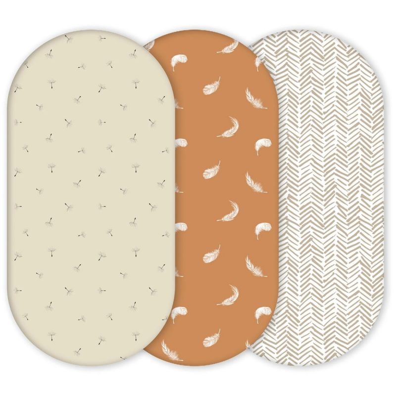 Lot de 3 housses de matelas à langer Boho (40 x 80 cm) Yunioo Produit 1